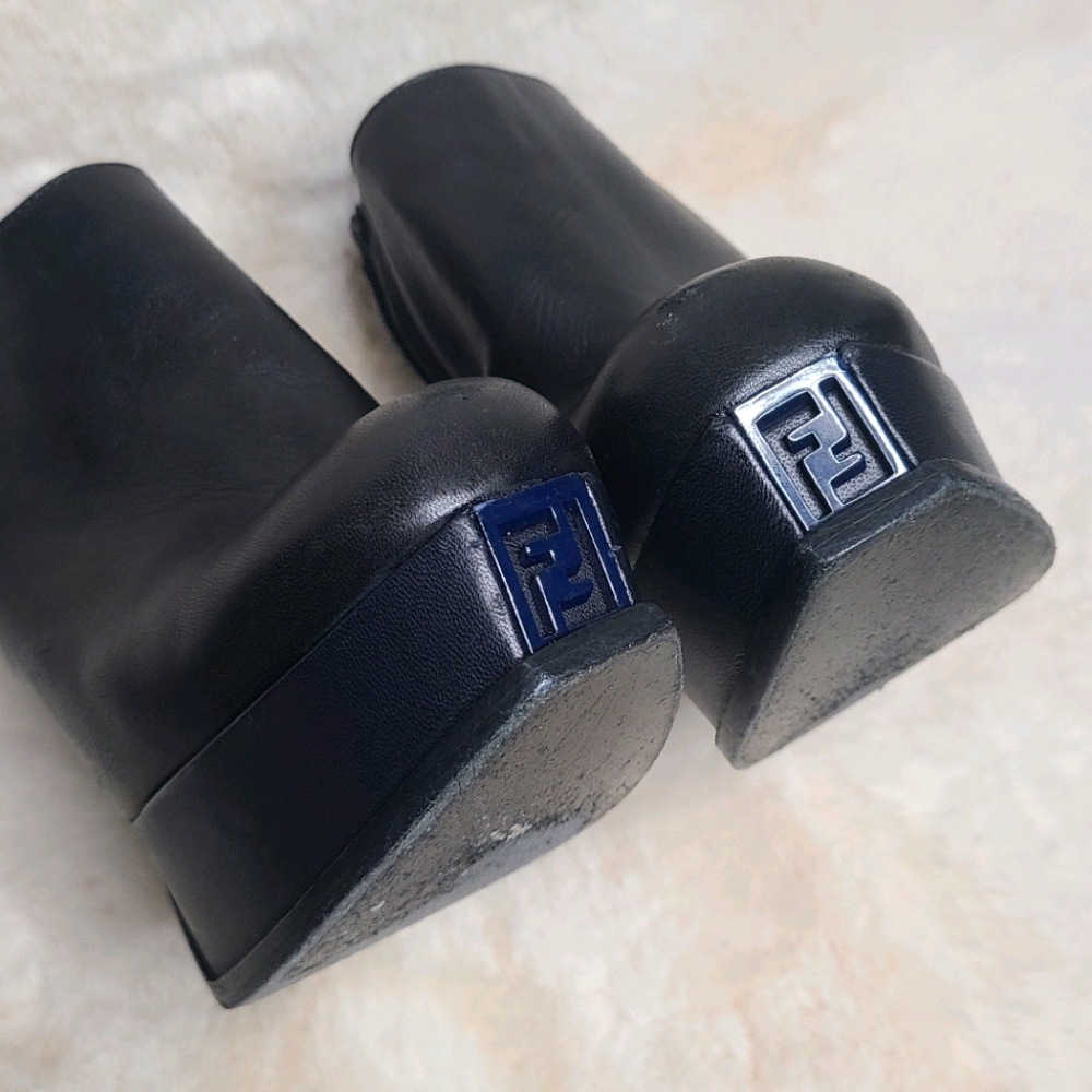 Blue Platform Fendi Booties